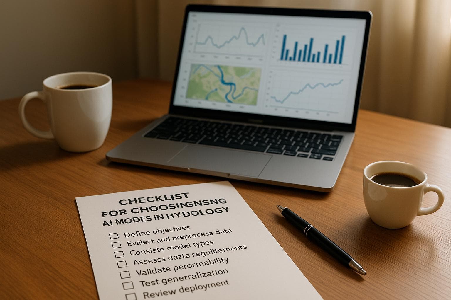 Checklist for Choosing AI Models in Hydrology