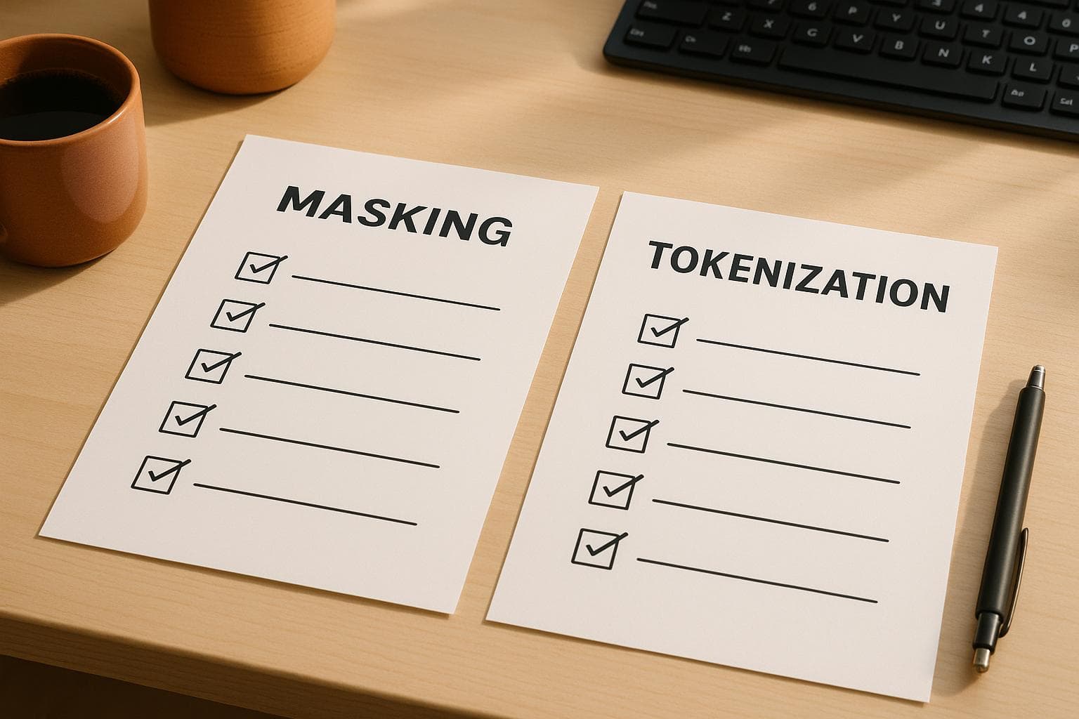 Checklist: Choosing Between Masking and Tokenization
