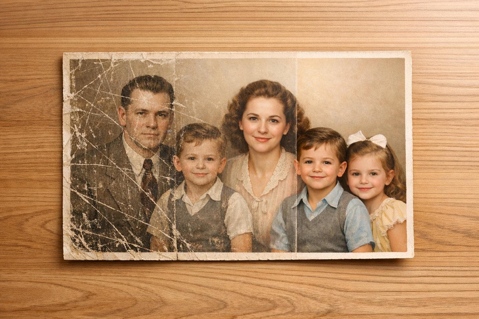 How AI Repairs Scratches in Old Photos