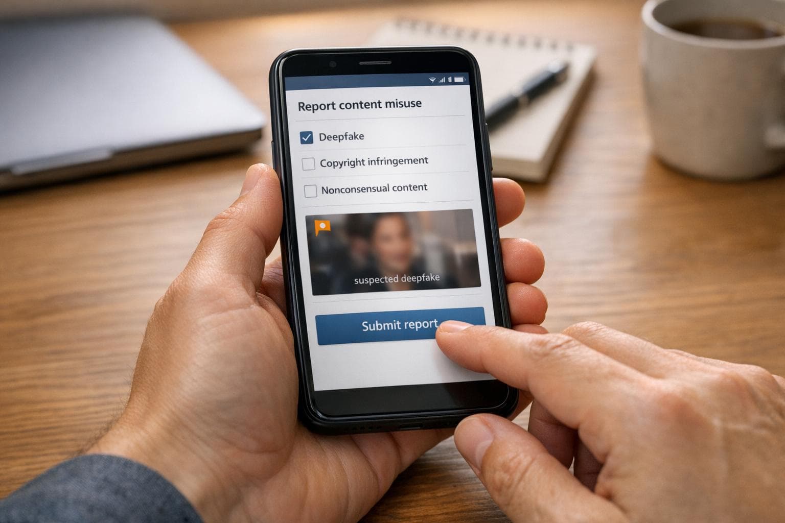 How to Report AI-Generated Content Misuse