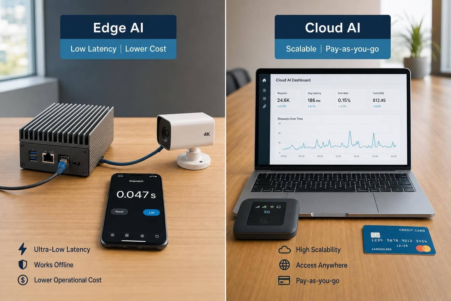 Edge AI vs. Cloud AI: Cost and Latency Comparison