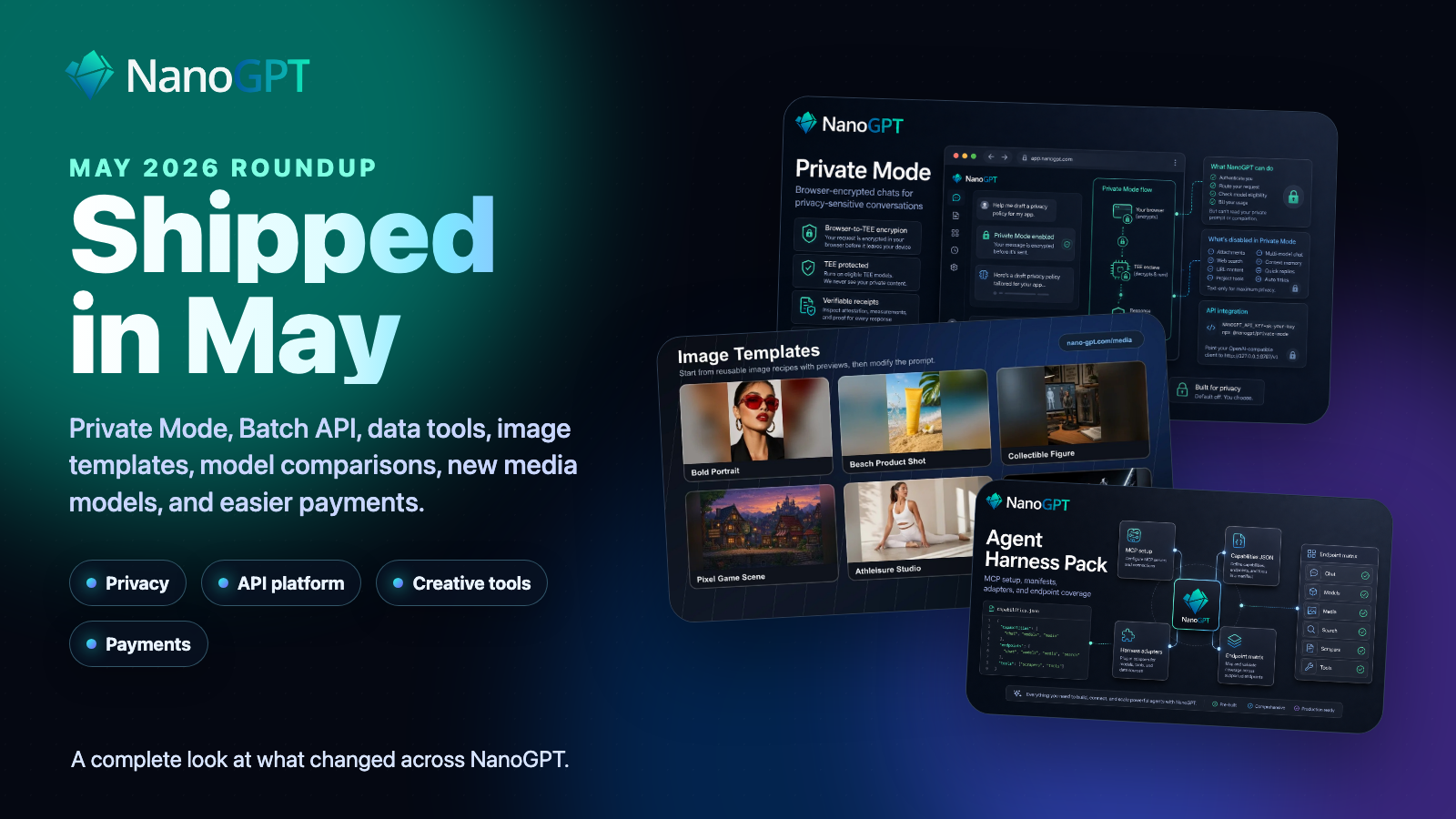 Shipped in May NanoGPT update roundup